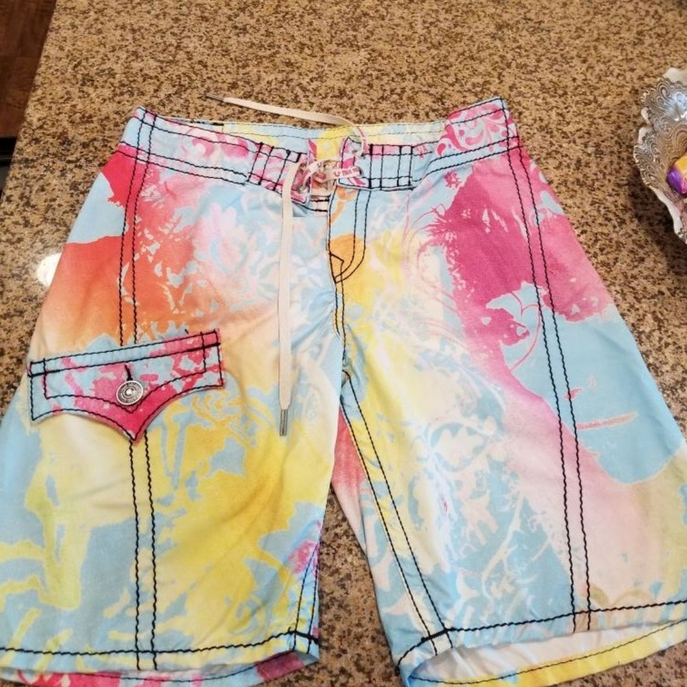 True Religion Multicolor Board Shorts